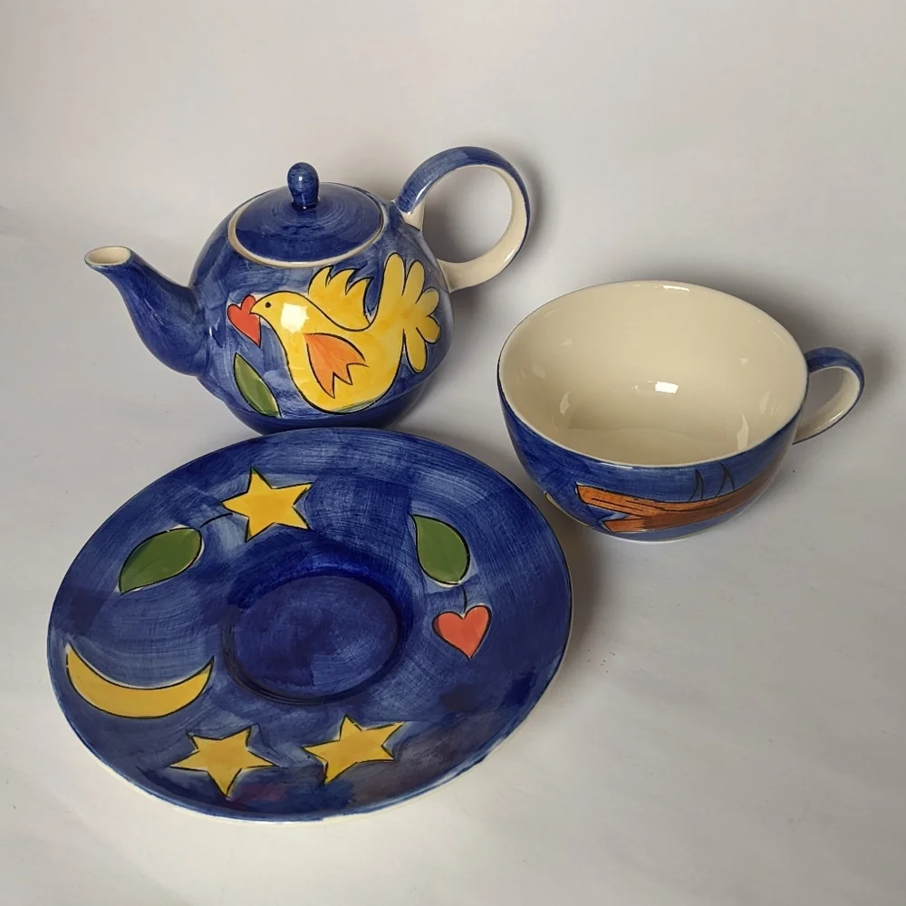 5 in 1 Stackable Teapot for 1 Set- Marianne Vinich Vintage